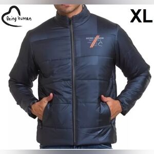 Being Human Puffer Jacket Men XL Blue